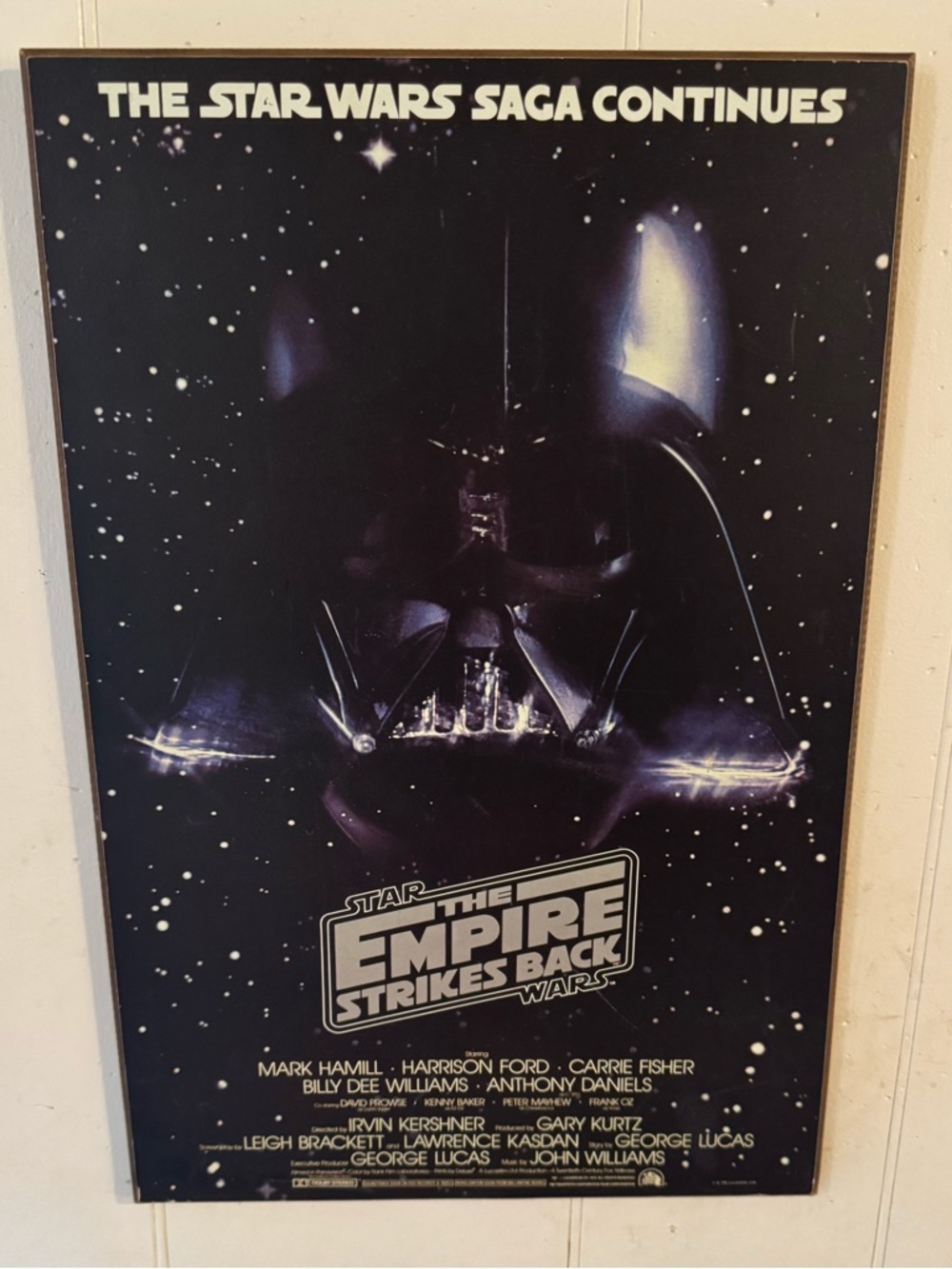 Star Wars Empire Strikes Back on Wood Poster Plaque